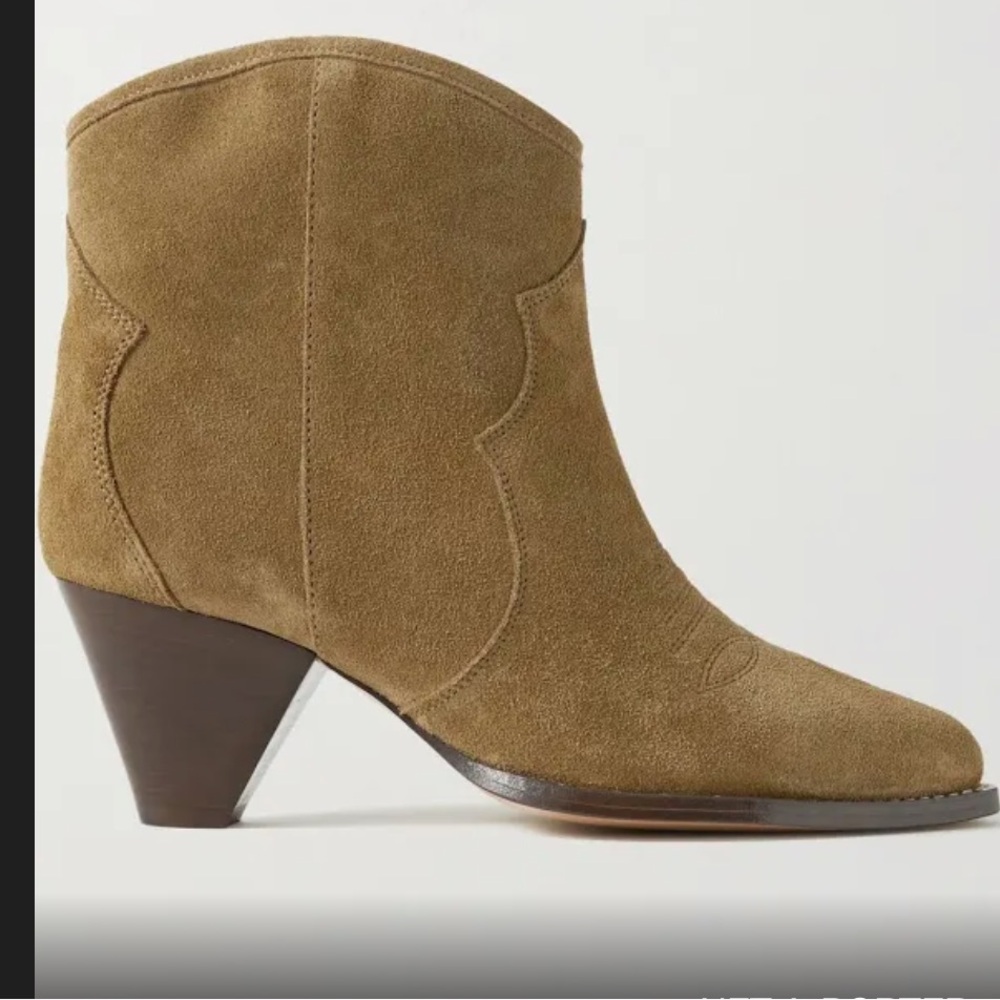 Isabel Marant Suede Western Ankle Boots